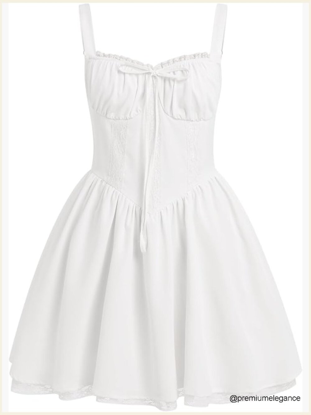 Sleeveless Mini Corset Dress With Spaghetti Straps And Lace Trim